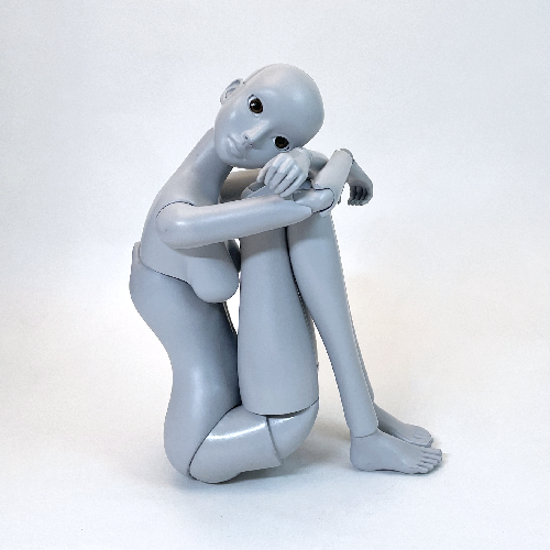 head on knees